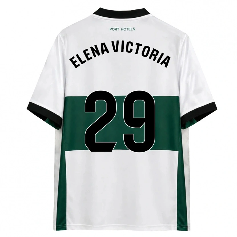 Danxen Homem Camisola Elena Victoria Mas Berna #29 Verde Branco Vermelho Principal 2026/27 Camisa