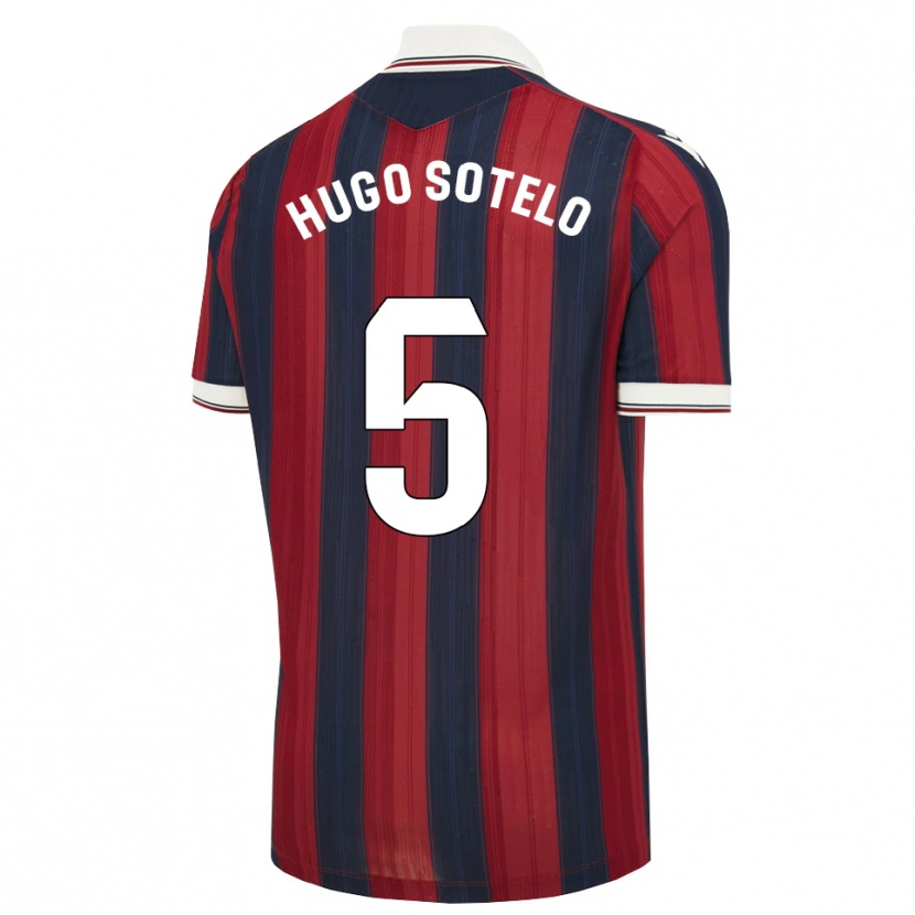 Danxen Homem Camisola Hugo Sotelo #5 Azul Meia-Noite Vermelho Principal 2026/27 Camisa