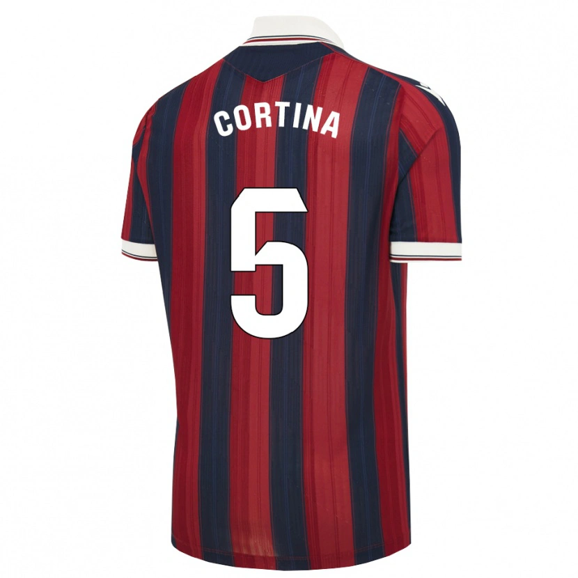Danxen Homem Camisola Borja Cortina #5 Azul Meia-Noite Vermelho Principal 2026/27 Camisa