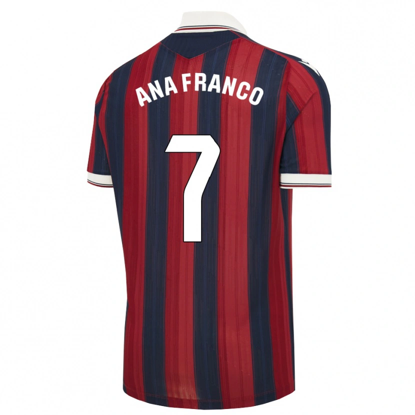 Danxen Homem Camisola Ana Franco De La Vega #7 Azul Meia-Noite Vermelho Principal 2026/27 Camisa