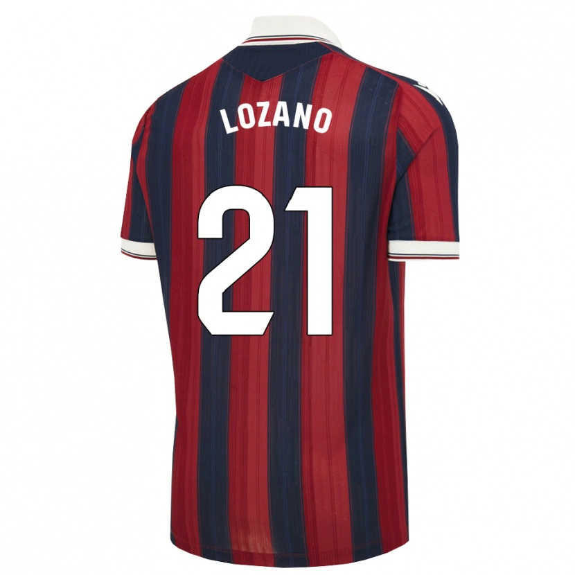 Danxen Homem Camisola Sergio Lozano #21 Azul Meia-Noite Vermelho Principal 2026/27 Camisa