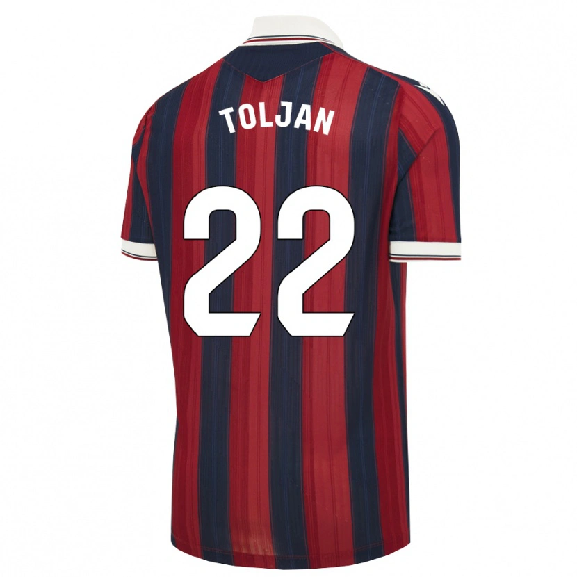 Danxen Homem Camisola Jeremy Toljan #22 Azul Meia-Noite Vermelho Principal 2026/27 Camisa