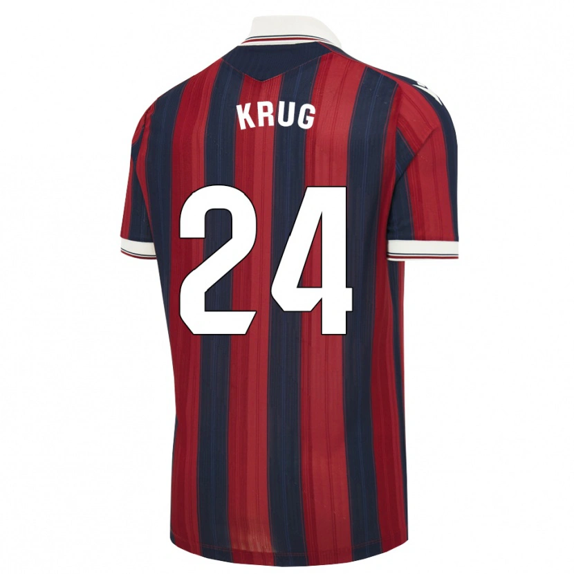 Danxen Homem Camisola Martín Krug #24 Azul Meia-Noite Vermelho Principal 2026/27 Camisa