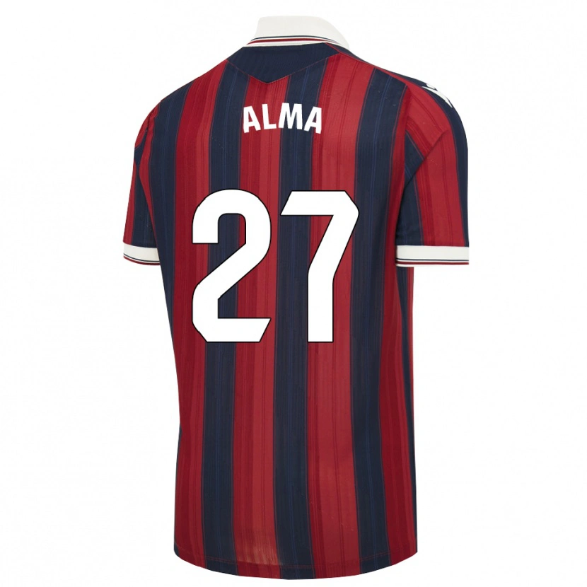 Danxen Homem Camisola Alma Velasco #27 Azul Meia-Noite Vermelho Principal 2026/27 Camisa