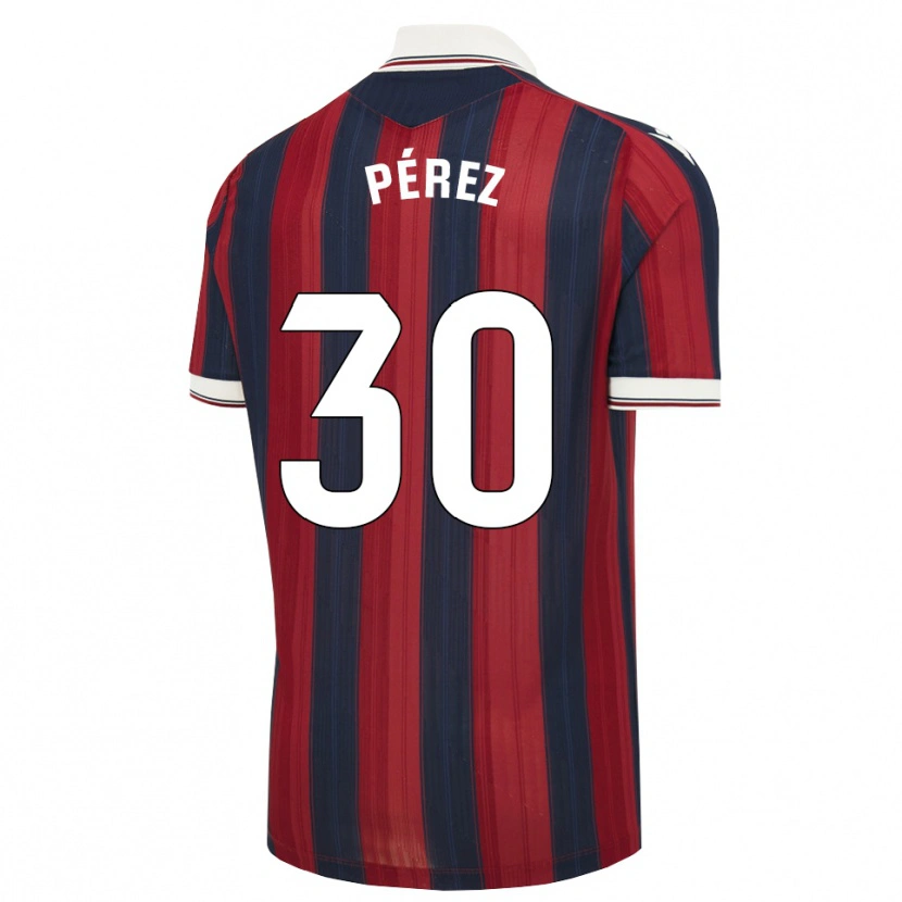 Danxen Homem Camisola Luismi Pérez #30 Azul Meia-Noite Vermelho Principal 2026/27 Camisa