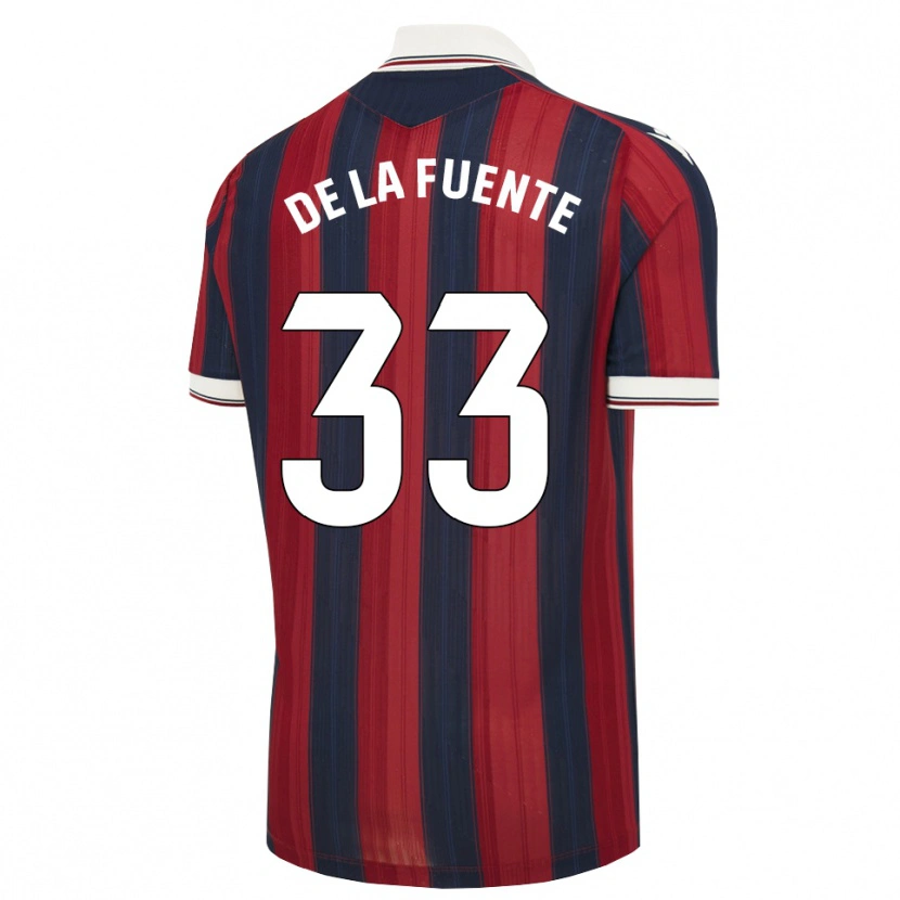 Danxen Homem Camisola Alba De La Fuente #33 Azul Meia-Noite Vermelho Principal 2026/27 Camisa