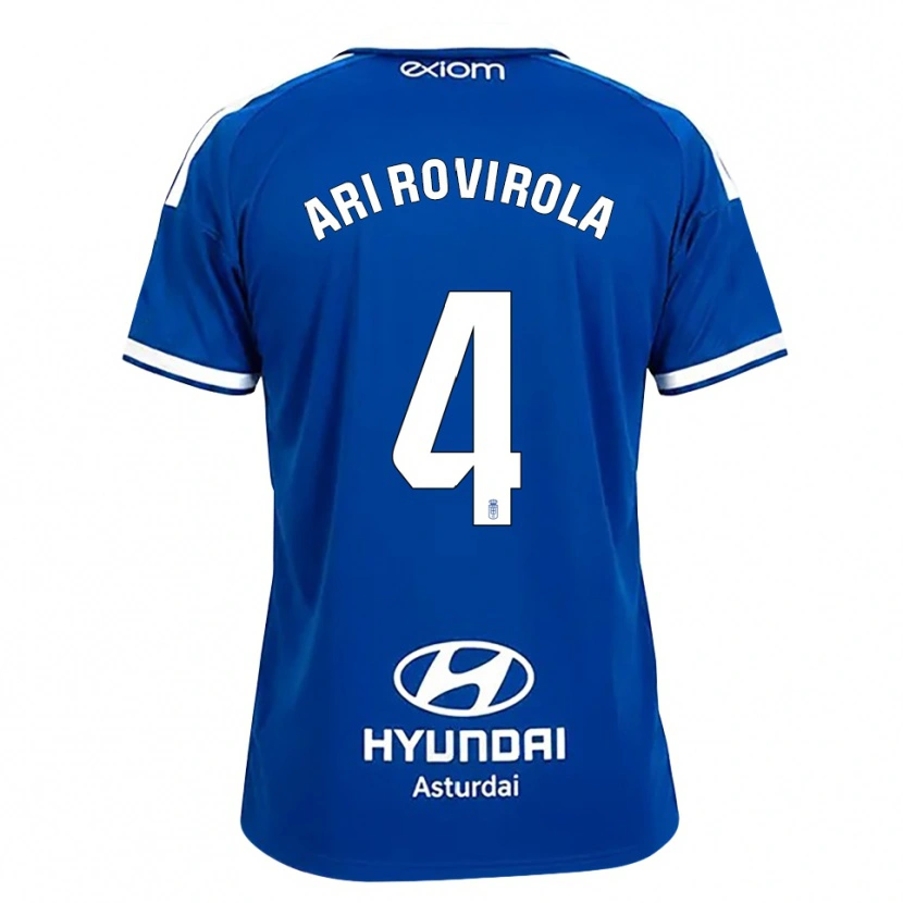 Danxen Homem Camisola Ari Rovirola #4 Azul Médio Branco Principal 2026/27 Camisa