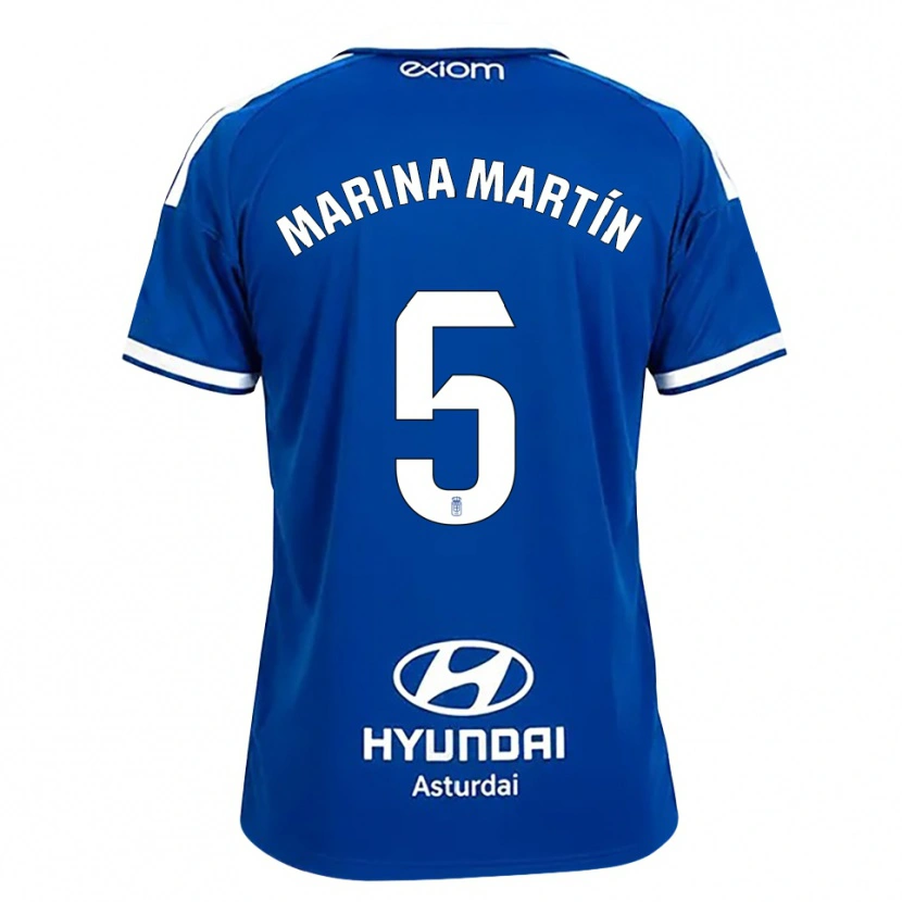 Danxen Homem Camisola Marina Martín #5 Azul Médio Branco Principal 2026/27 Camisa