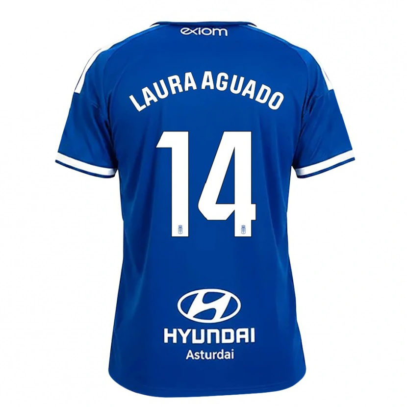 Danxen Homem Camisola Laura Aguado #14 Azul Médio Branco Principal 2026/27 Camisa