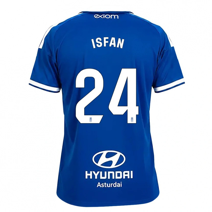 Danxen Homem Camisola Alexandru Ișfan #24 Azul Médio Branco Principal 2026/27 Camisa