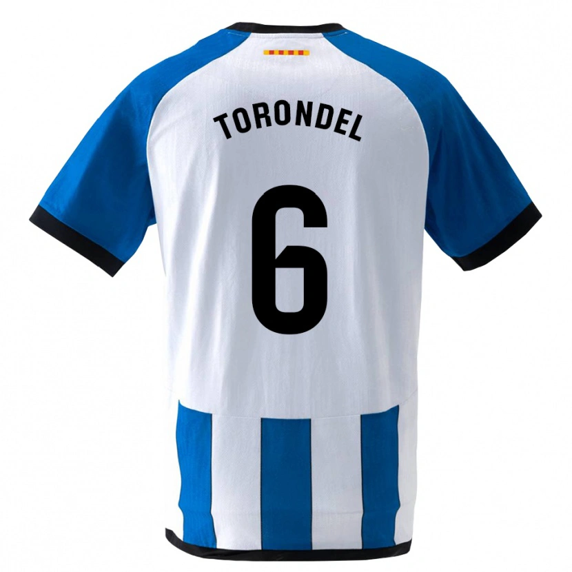 Danxen Homem Camisola Hugo Torondel #6 Azul Real Branco Principal 2026/27 Camisa