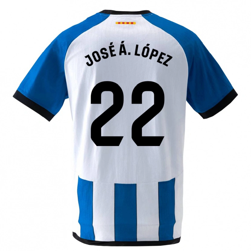 Danxen Homem Camisola José Ángel López #22 Azul Real Branco Principal 2026/27 Camisa