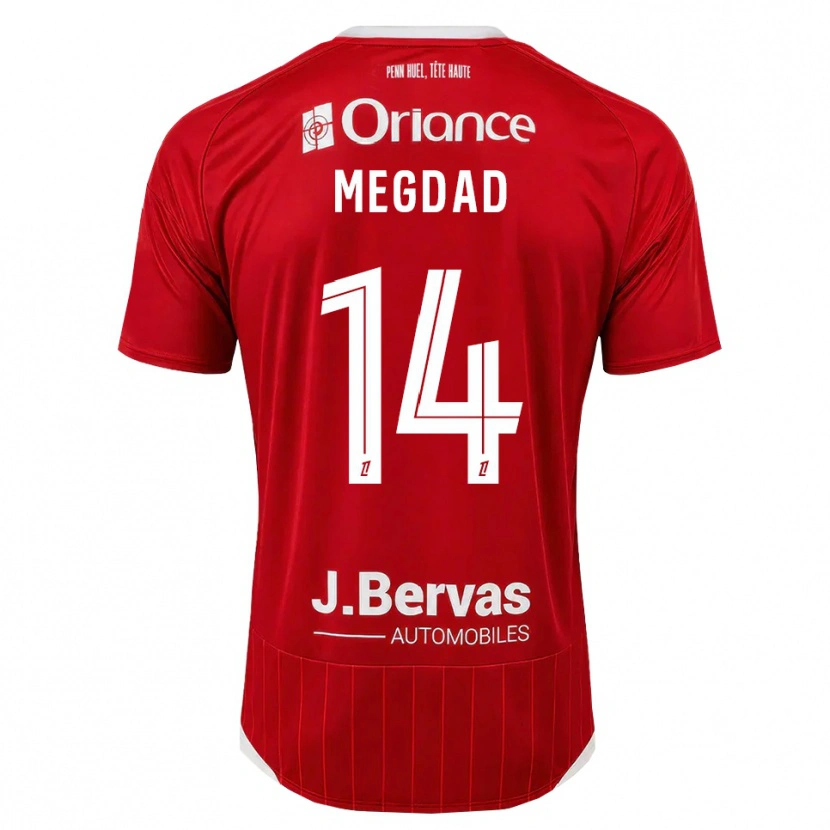 Danxen Homem Camisola Noa Megdad #14 Branco Vermelho Principal 2026/27 Camisa