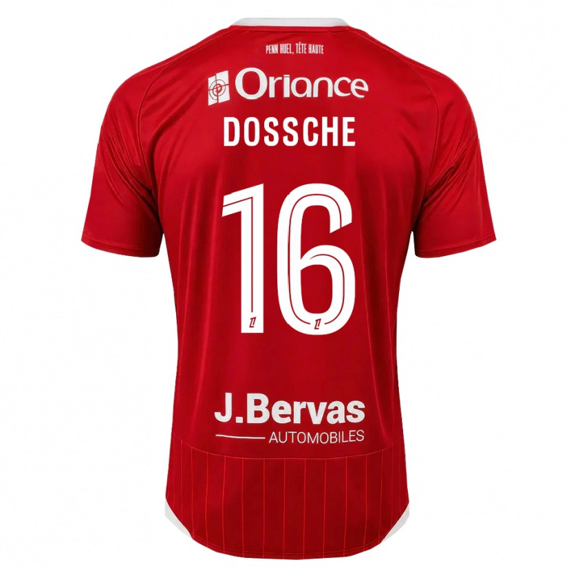 Danxen Homem Camisola Marvin Dossche #16 Branco Vermelho Principal 2026/27 Camisa