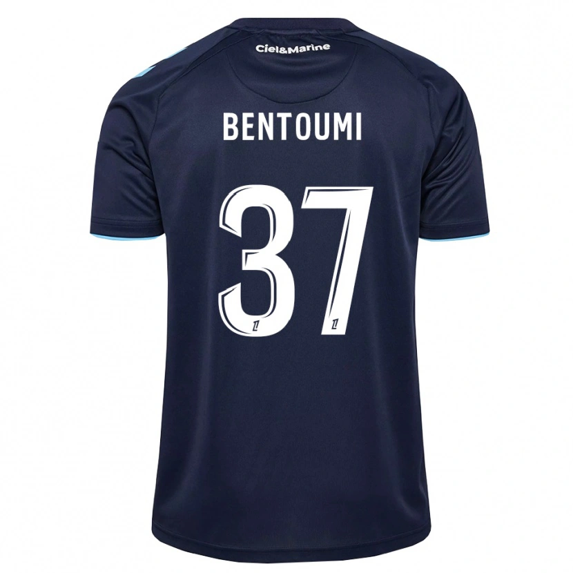 Danxen Homem Camisola Mokrane Bentoumi #37 Azul Centáurea Azul Meia-Noite Principal 2026/27 Camisa