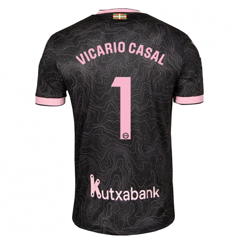 Danxen Homem Camisola Jimena Vicario Casal #1 Preto Rosa Alternativa 2026/27 Camisa