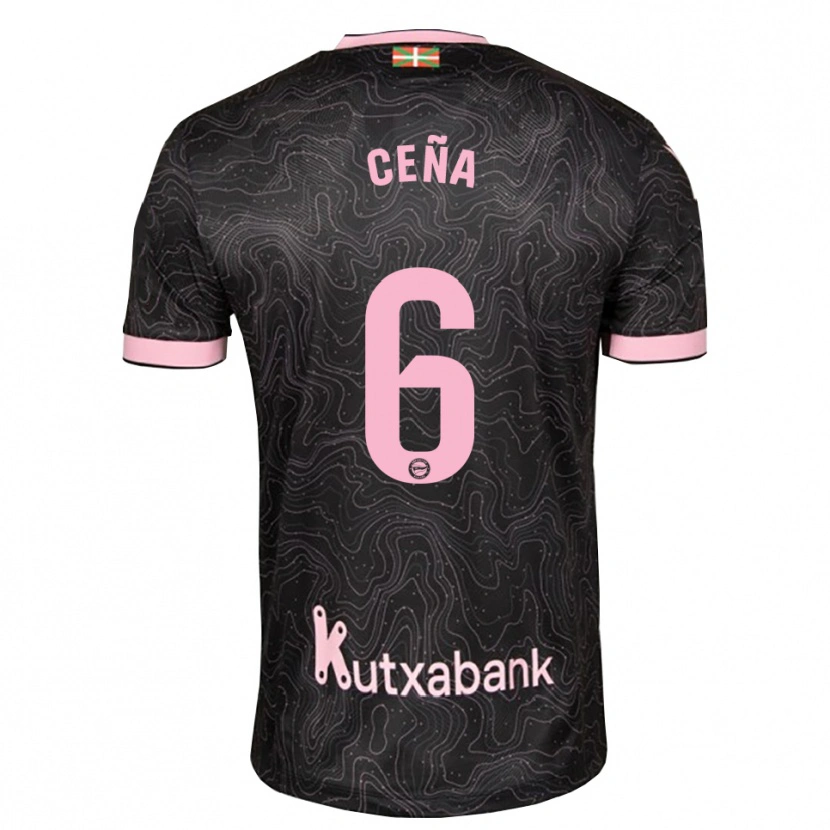 Danxen Homem Camisola Marcos Ceña #6 Preto Rosa Alternativa 2026/27 Camisa