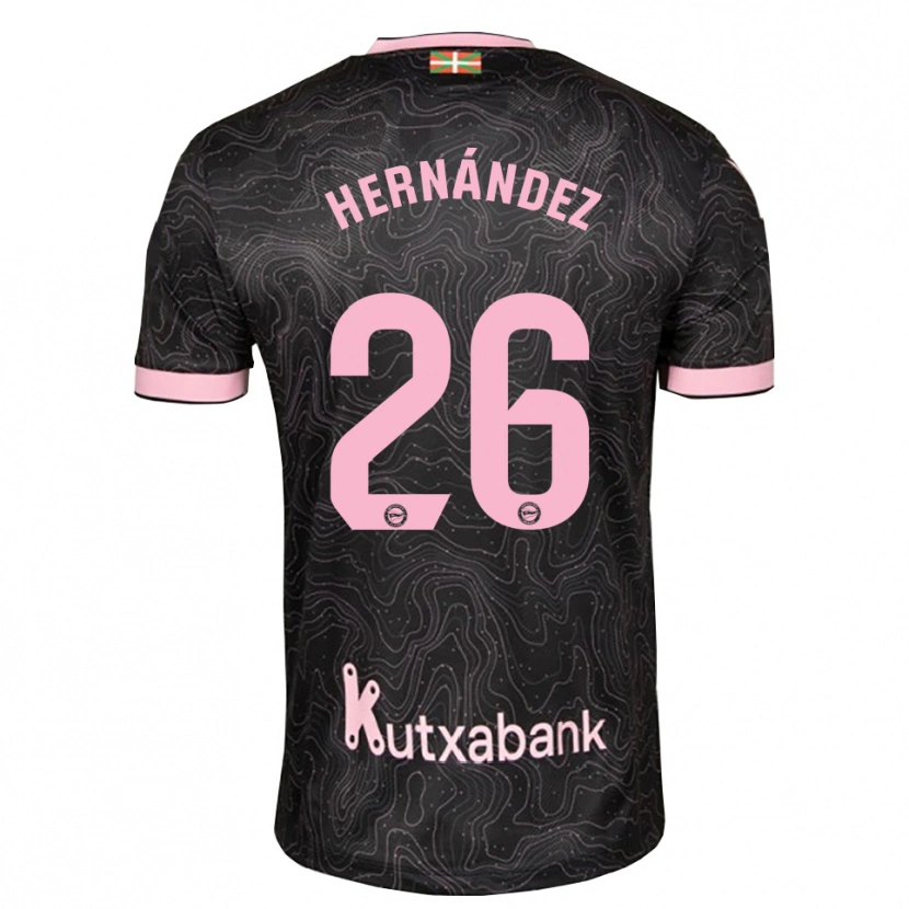 Danxen Homem Camisola Izei Hernández #26 Preto Rosa Alternativa 2026/27 Camisa