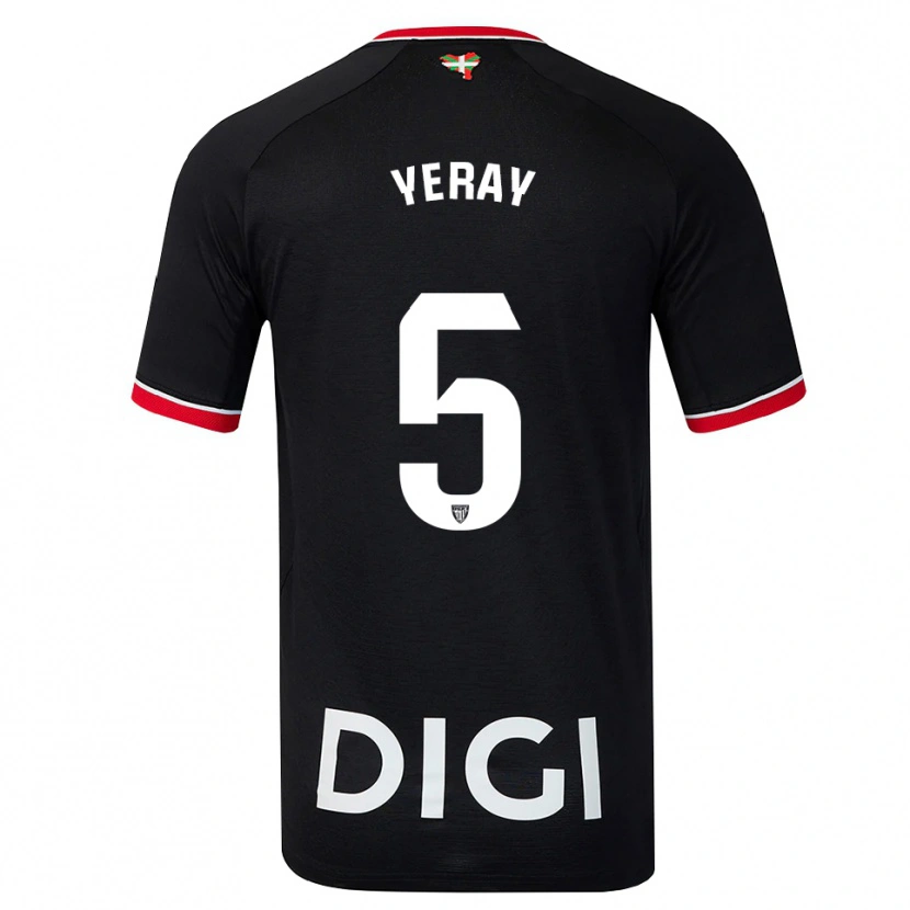 Danxen Homem Camisola Yeray Álvarez #5 Preto Branco Vermelho Alternativa 2026/27 Camisa