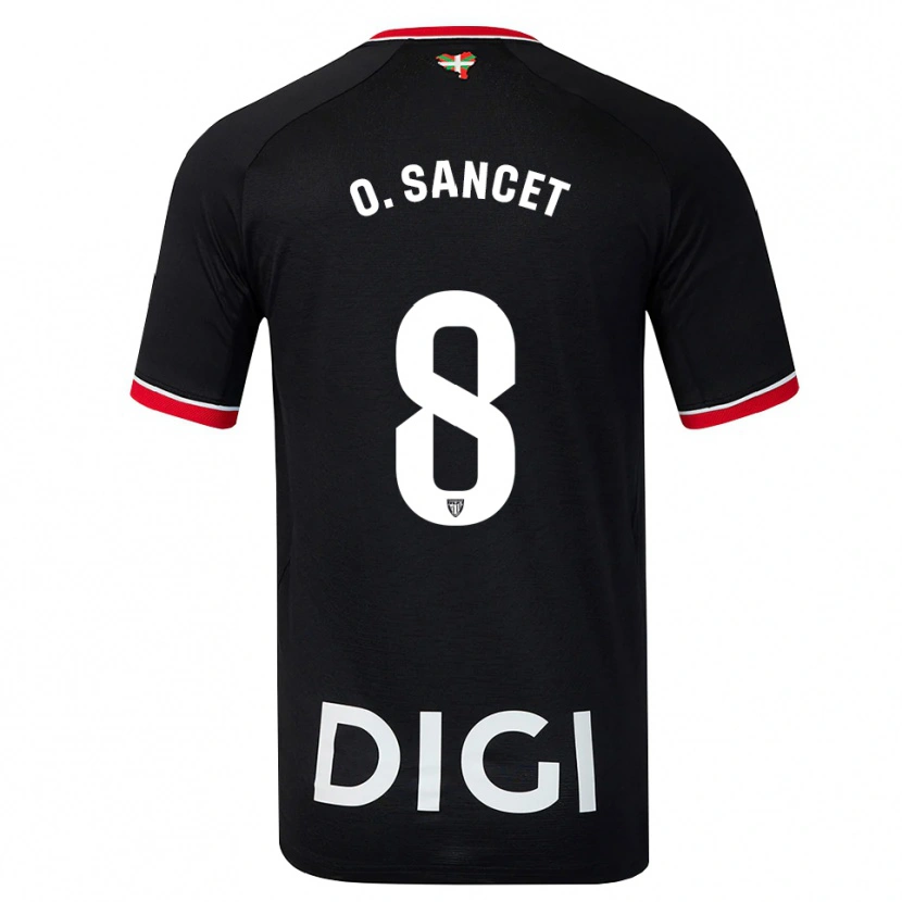 Danxen Homem Camisola Oihan Sancet #8 Preto Branco Vermelho Alternativa 2026/27 Camisa