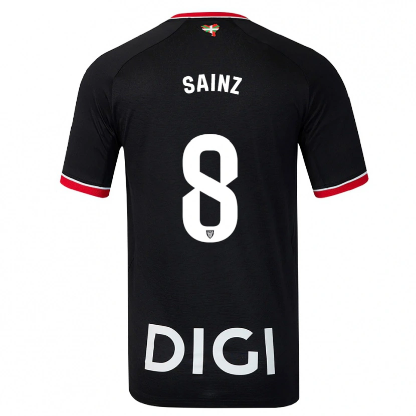 Danxen Homem Camisola Iñigo Sainz #8 Preto Branco Vermelho Alternativa 2026/27 Camisa