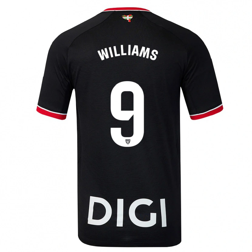 Danxen Homem Camisola Iñaki Williams #9 Preto Branco Vermelho Alternativa 2026/27 Camisa
