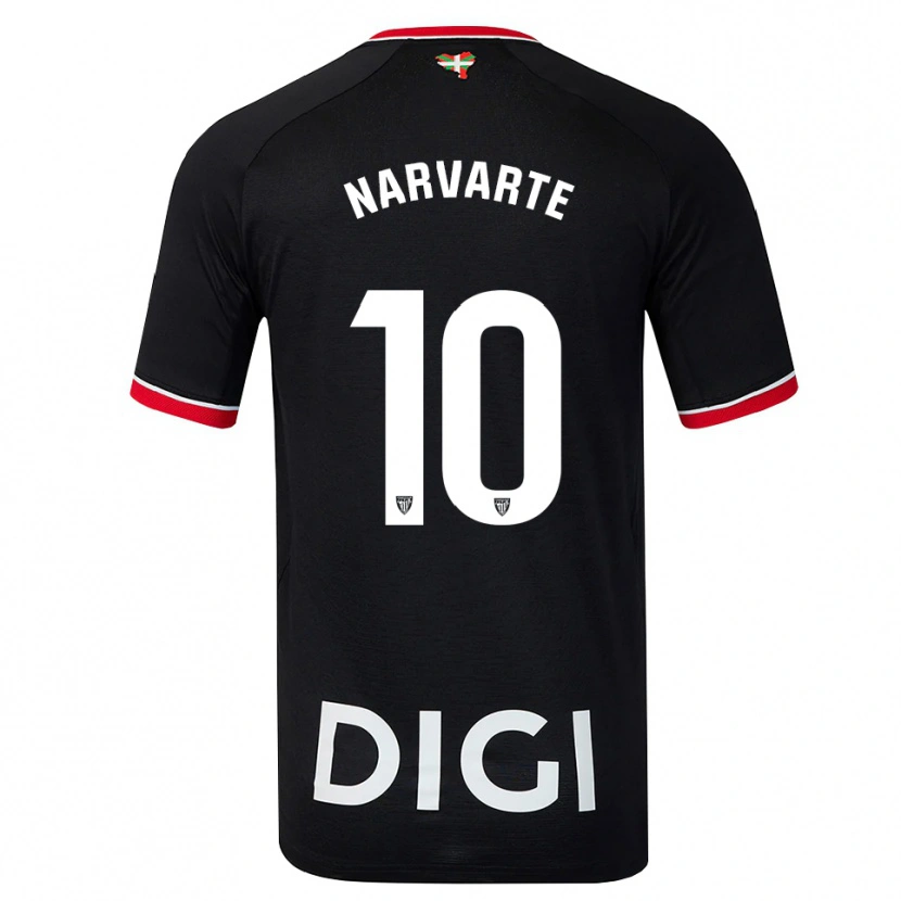 Danxen Homem Camisola Danel Narvarte #10 Preto Branco Vermelho Alternativa 2026/27 Camisa