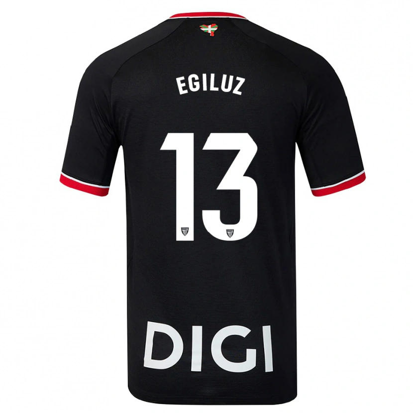Danxen Homem Camisola Unai Egiluz #13 Preto Branco Vermelho Alternativa 2026/27 Camisa