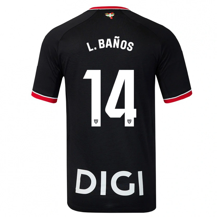 Danxen Homem Camisola Leire Baños Indakoetxea #14 Preto Branco Vermelho Alternativa 2026/27 Camisa