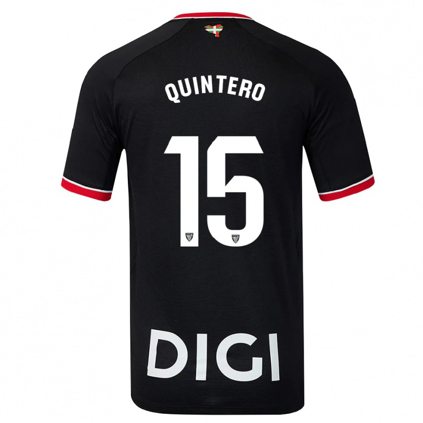 Danxen Homem Camisola Iker Quintero #15 Preto Branco Vermelho Alternativa 2026/27 Camisa