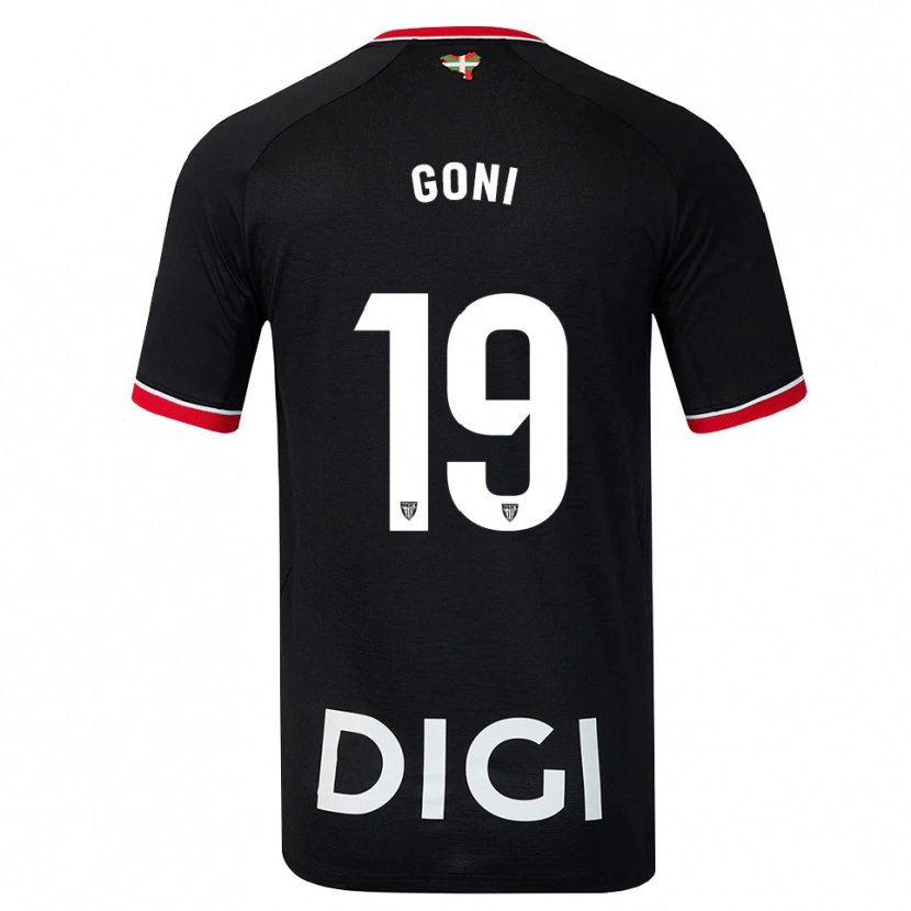 Danxen Homem Camisola Marcos Goñi #19 Preto Branco Vermelho Alternativa 2026/27 Camisa