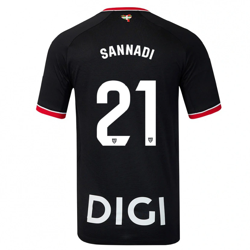 Danxen Homem Camisola Maroan Sannadi #21 Preto Branco Vermelho Alternativa 2026/27 Camisa