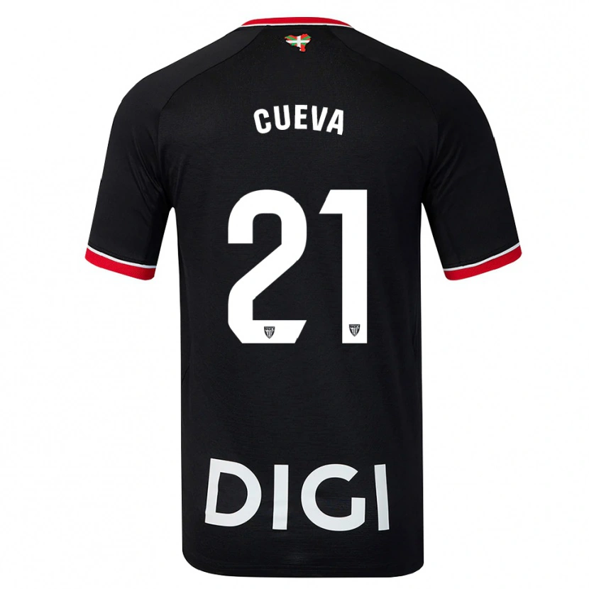 Danxen Homem Camisola Oier Cueva #21 Preto Branco Vermelho Alternativa 2026/27 Camisa