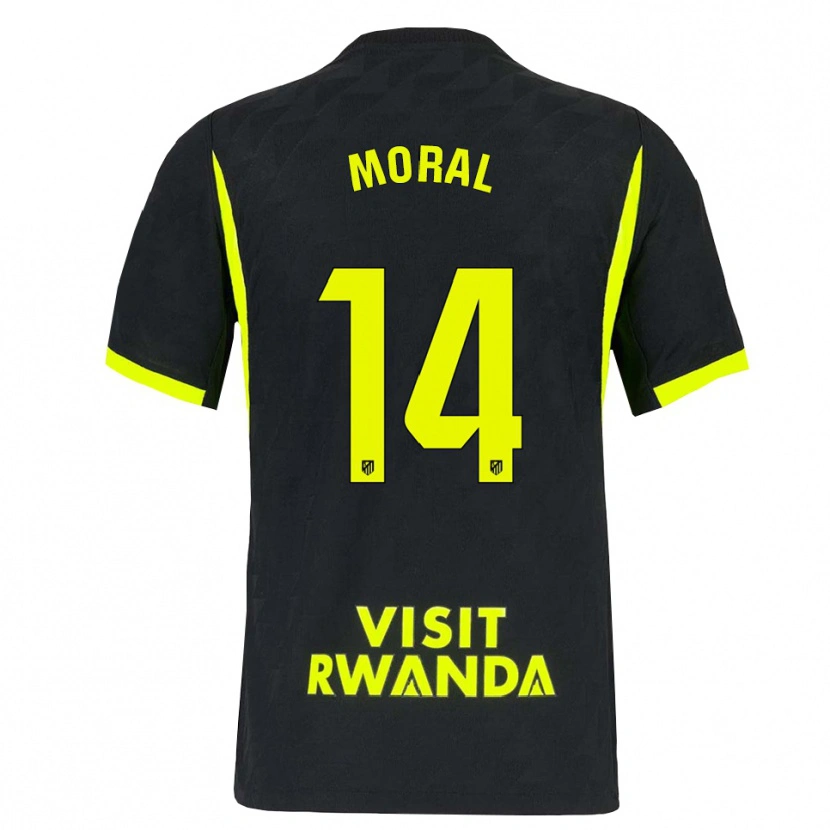 Danxen Homem Camisola Lucía Moral #14 Verde Brilhante Preto Alternativa 2026/27 Camisa