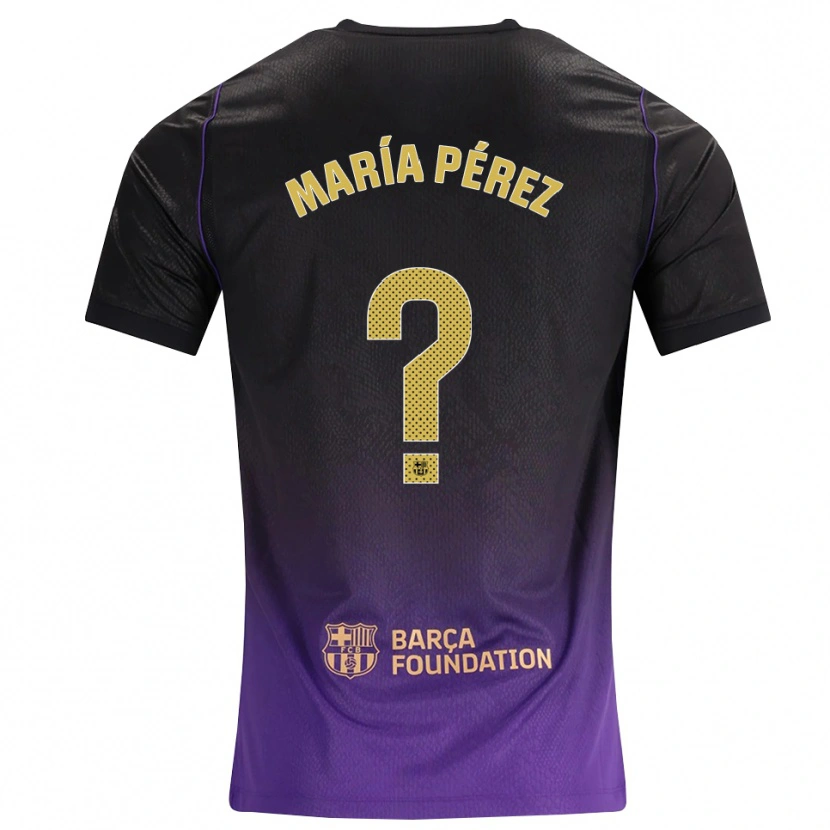 Danxen Homem Camisola María Pérez #0 Roxo Amarelo Preto Alternativa 2026/27 Camisa