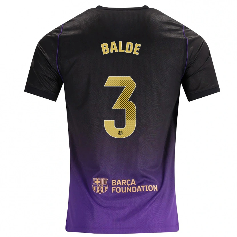 Danxen Homem Camisola Alejandro Balde #3 Roxo Amarelo Preto Alternativa 2026/27 Camisa