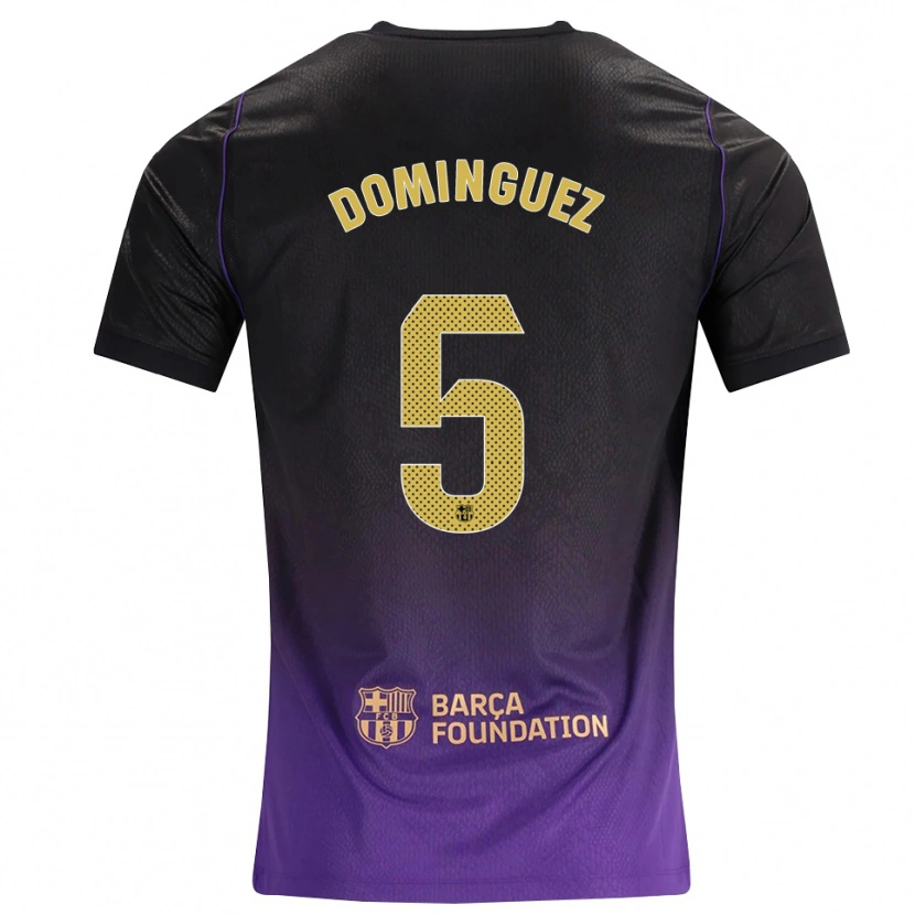 Danxen Homem Camisola Sergi Dominguez #5 Roxo Amarelo Preto Alternativa 2026/27 Camisa