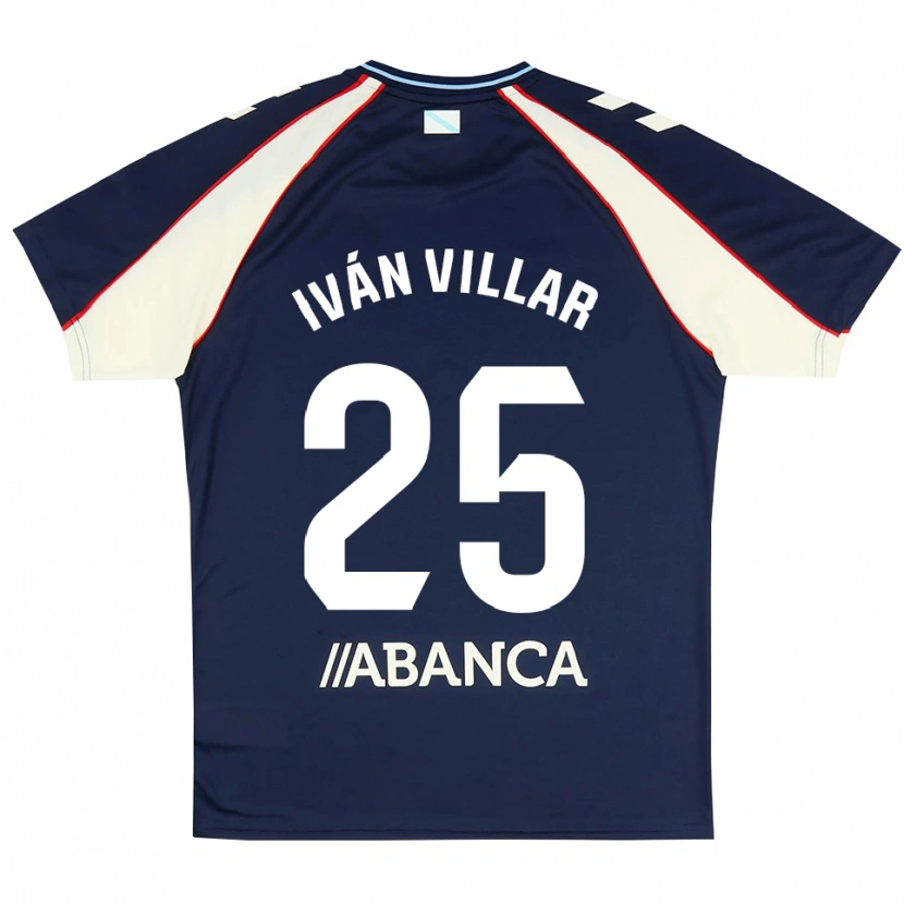 Danxen Homem Camisola Iván Villar #25 Azul Real Vermelho Branco Alternativa 2026/27 Camisa