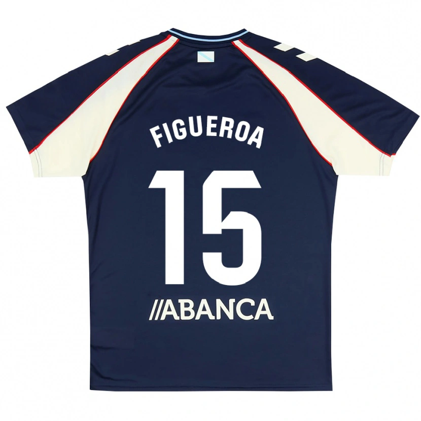 Danxen Homem Camisola María Figueroa #15 Azul Real Vermelho Branco Alternativa 2026/27 Camisa