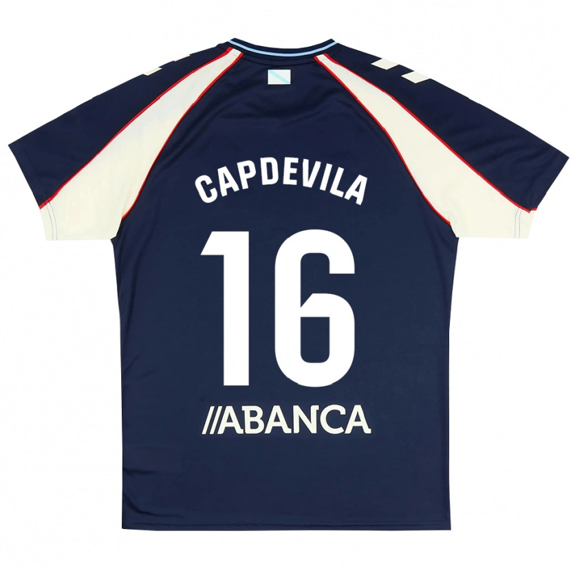 Danxen Homem Camisola Adrià Capdevila #16 Azul Real Vermelho Branco Alternativa 2026/27 Camisa