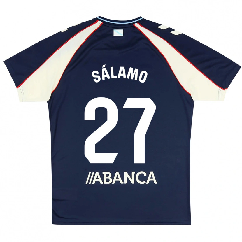 Danxen Homem Camisola Jorge Sálamo #27 Azul Real Vermelho Branco Alternativa 2026/27 Camisa