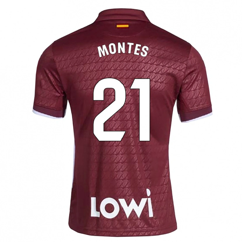 Danxen Homem Camisola Jorge Montes #21 Vermelho Escuro Branco Alternativa 2026/27 Camisa