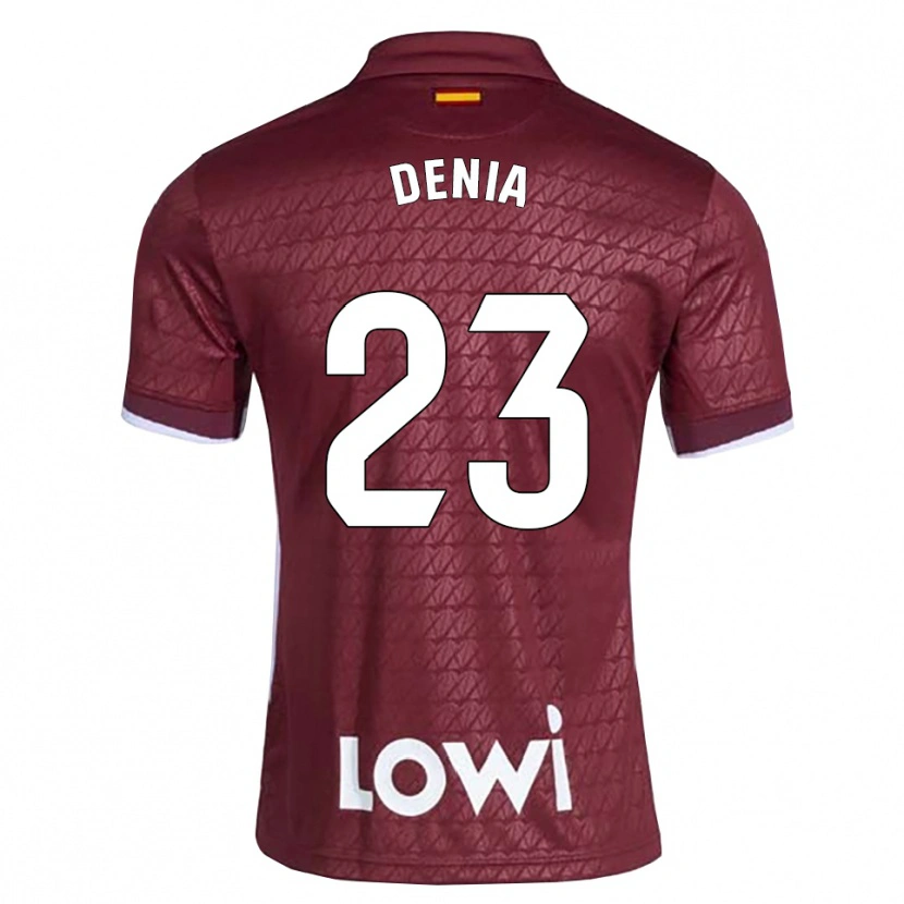 Danxen Homem Camisola Marcos Denia #23 Vermelho Escuro Branco Alternativa 2026/27 Camisa