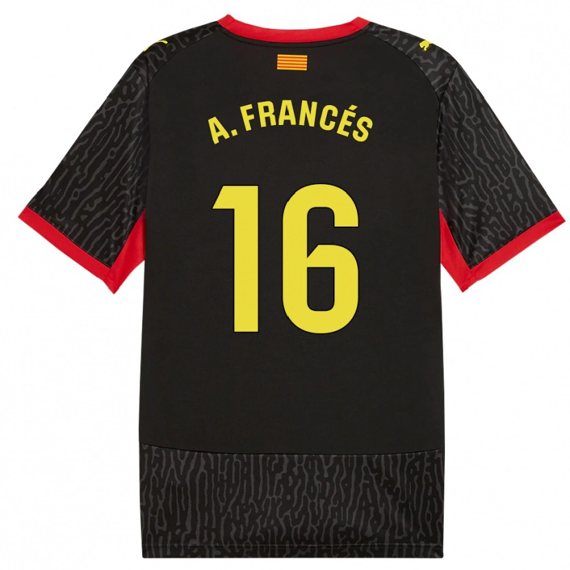 Danxen Homem Camisola Alejandro Francés #16 Preto Amarelo Vermelho Alternativa 2026/27 Camisa
