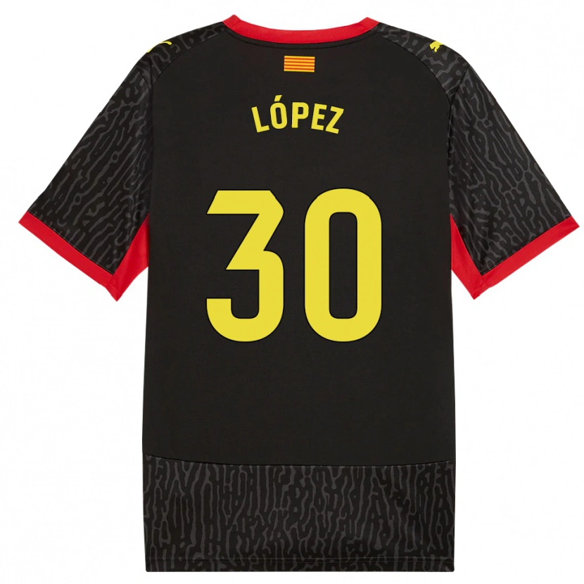Danxen Homem Camisola Pau López #30 Preto Amarelo Vermelho Alternativa 2026/27 Camisa