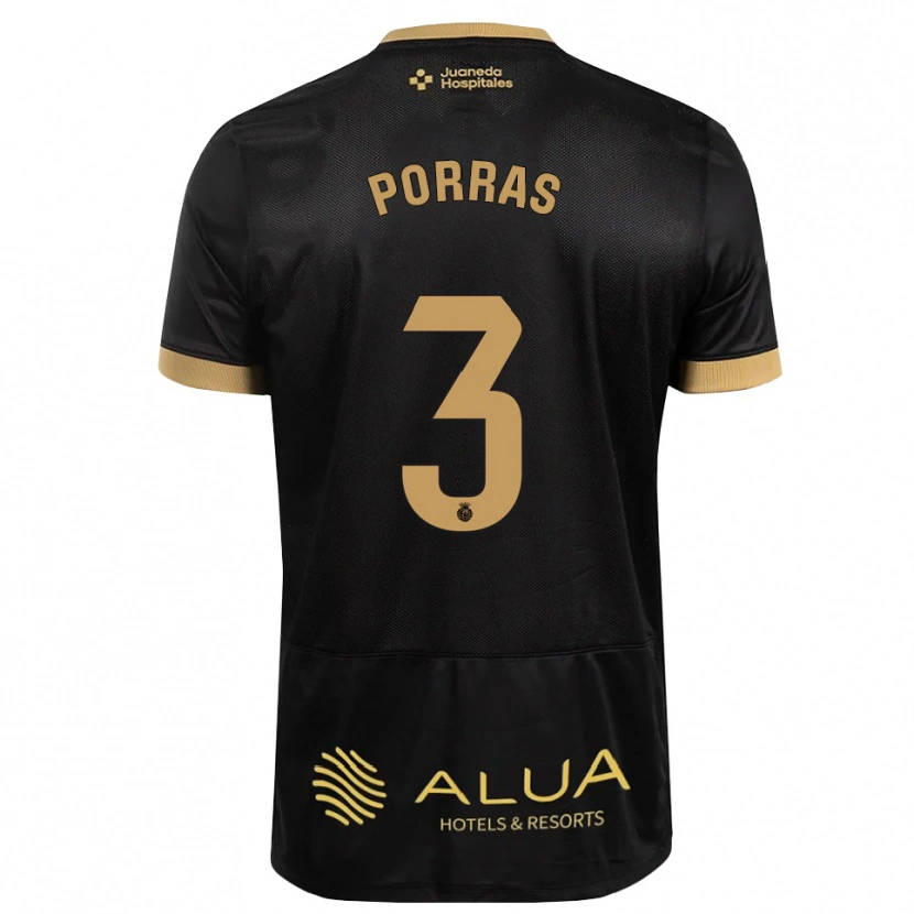 Danxen Homem Camisola Jordi Porras #3 Preto Marrom Claro De Sândalo Madeira Alternativa 2026/27 Camisa