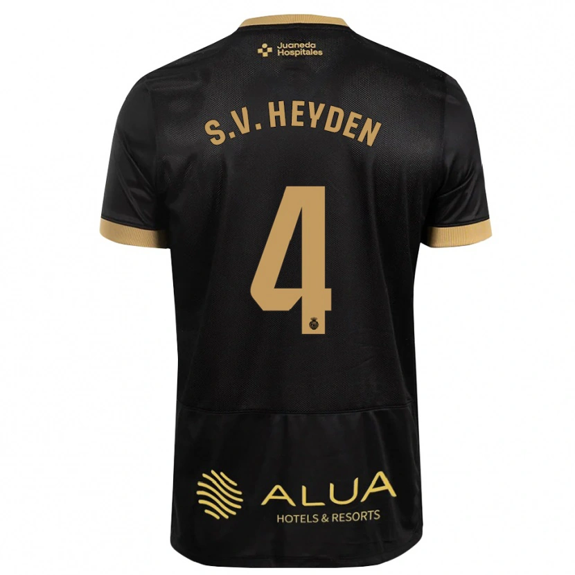 Danxen Homem Camisola Siebe Van Der Heyden #4 Preto Marrom Claro De Sândalo Madeira Alternativa 2026/27 Camisa