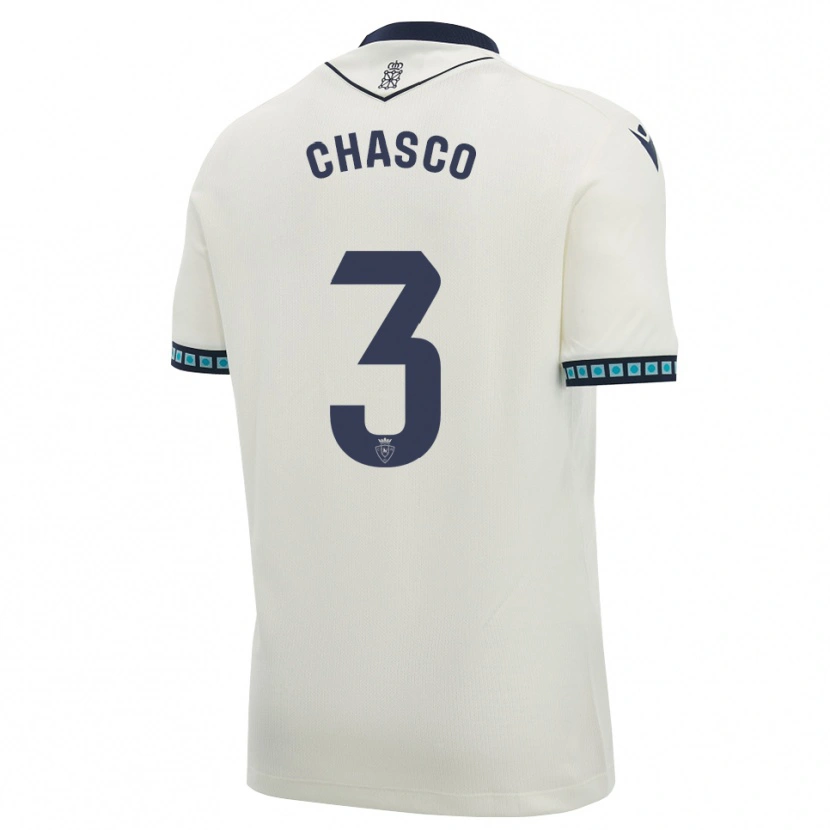 Danxen Homem Camisola Raúl Chasco #3 Branco Preto Azul Céu Claro Alternativa 2026/27 Camisa