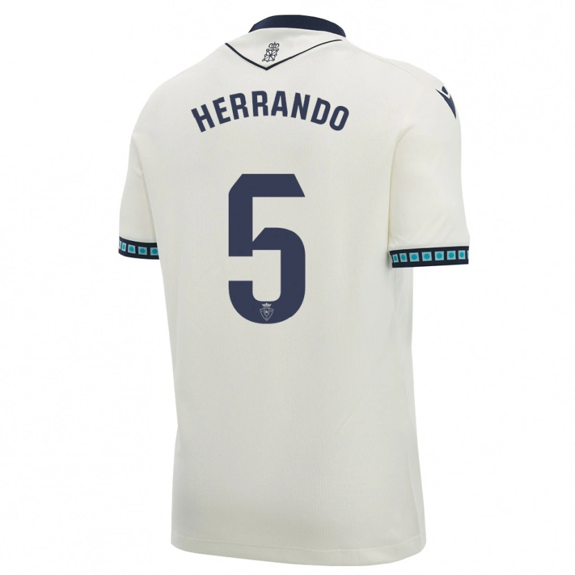 Danxen Homem Camisola Jorge Herrando #5 Branco Preto Azul Céu Claro Alternativa 2026/27 Camisa