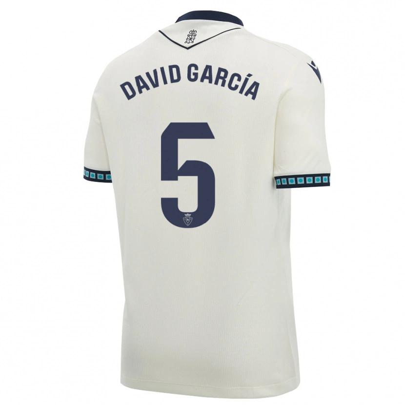 Danxen Homem Camisola David García #5 Branco Preto Azul Céu Claro Alternativa 2026/27 Camisa